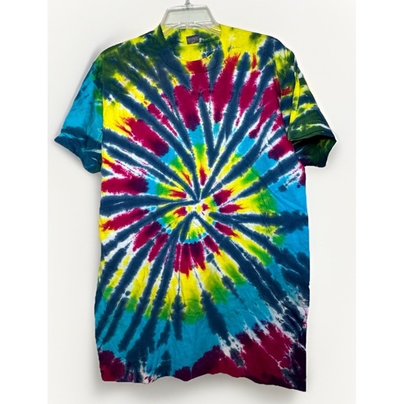 Source Unknown Other - Vintage Tie-Dye Spiral Pattern Graphic T-Shirt XL BVD